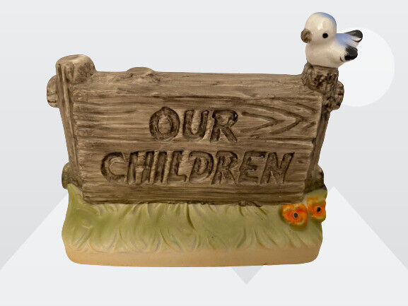 Dona\'s Gift Box Topeka Kansas #8852 Muti-Colored Our Children Figurine Vintage