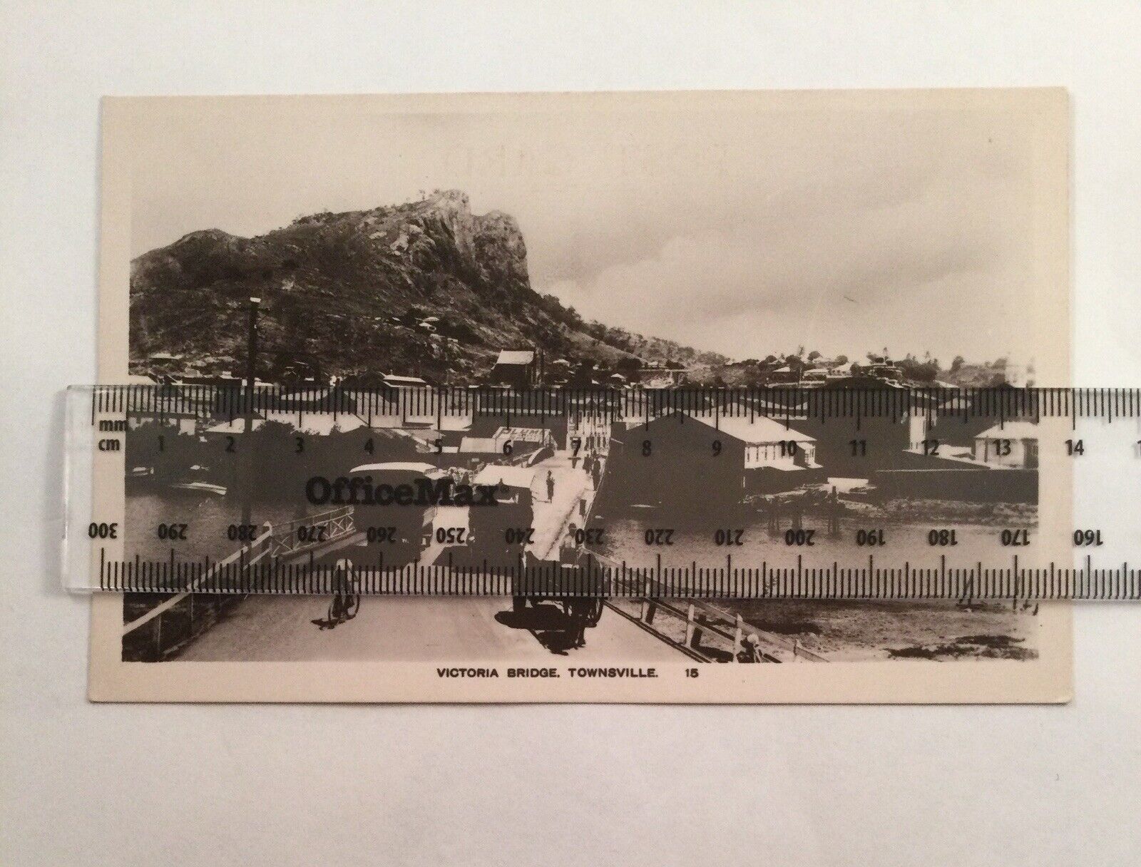 Antique Vintage photo postcard Victoria Bridge Townsville Australia