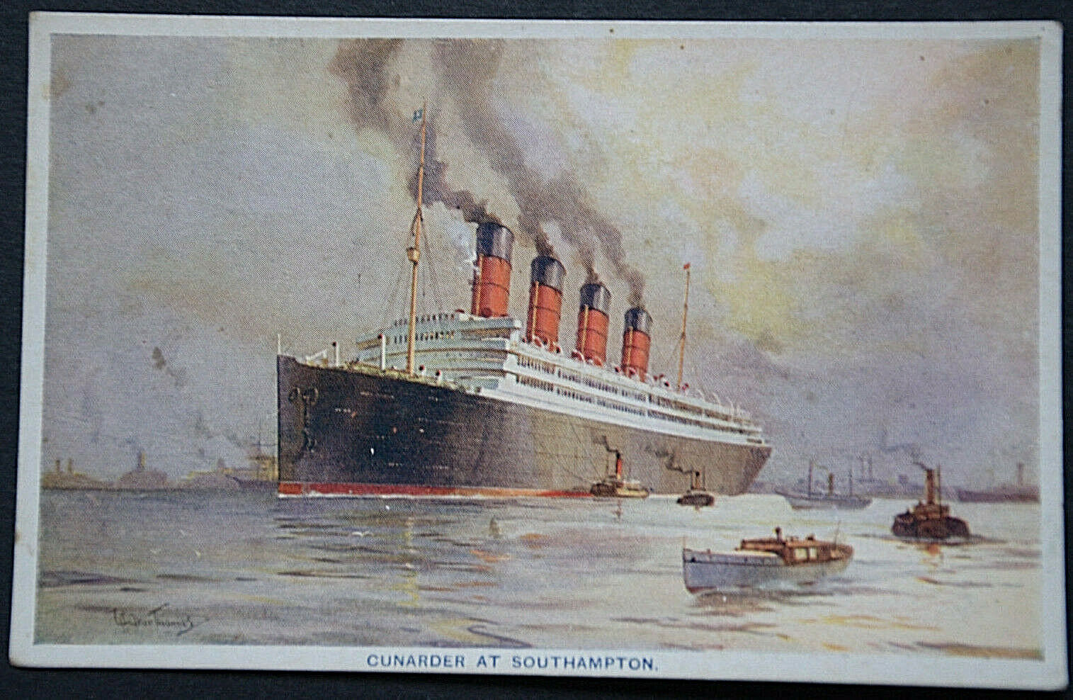 49832 Ak Cunarder At Southampton Ship Shipping