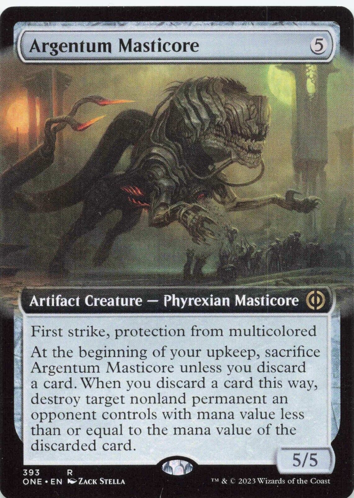 Magic The Gathering - Argentum Masticore (Extended Art) NF ONE #393