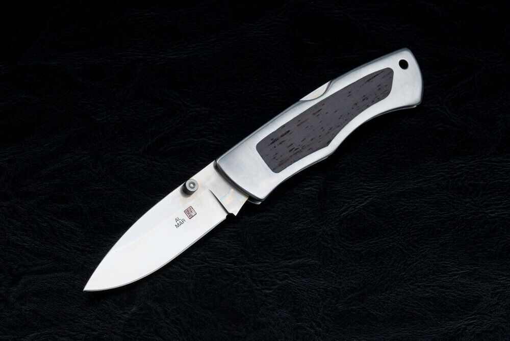 Al Mar Knives Super Teacher Satin Blade w/ Stainless Handles & Cocobolo Inlays