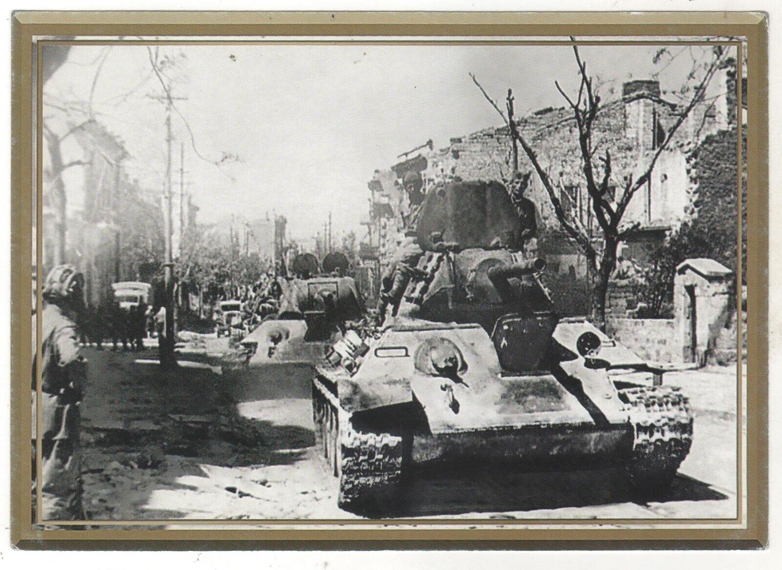 2019 SOVIET TANK T-34 military liberated from occupiers WW2 Russia Old Postcard