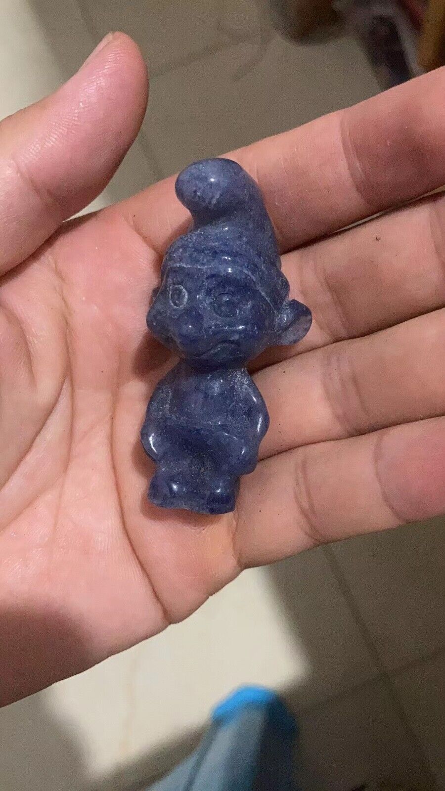 1pcs 6cm crystal carved smurfs