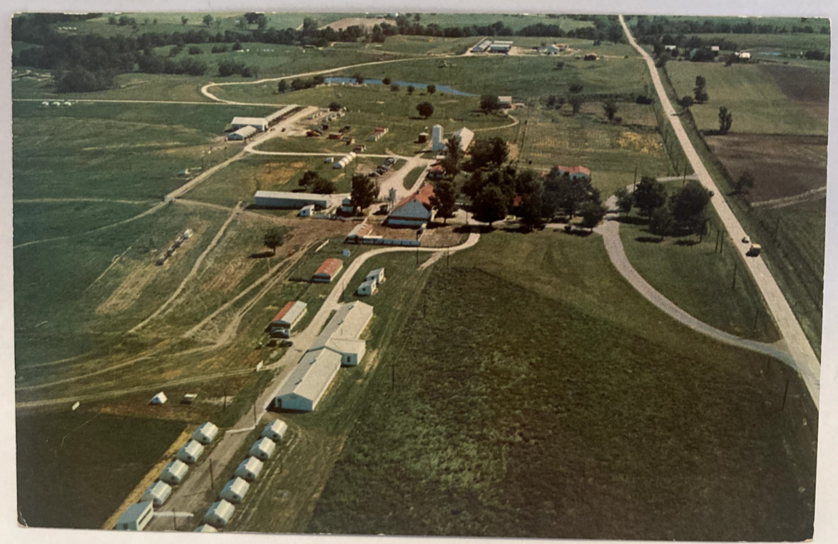 c1960\'s Aerial View The Moorman Research Farm Mendon Illinois Vintage Postcard
