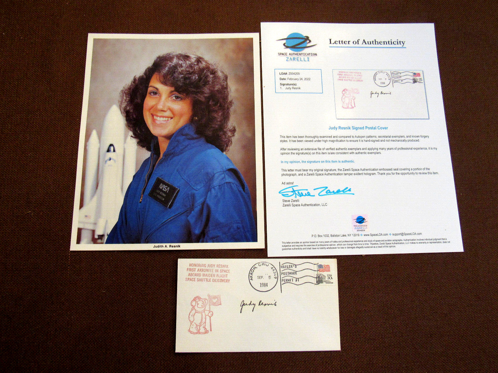 JUDY RESNICK STS-51-L NASA ASTRONAUT CHALLENGER SIGNED AUTO 1984  COVER ZARELLI