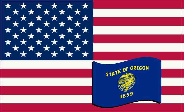 5×3 America and Oregon Flag Magnet Vinyl State Vehicle Bumper Magnets