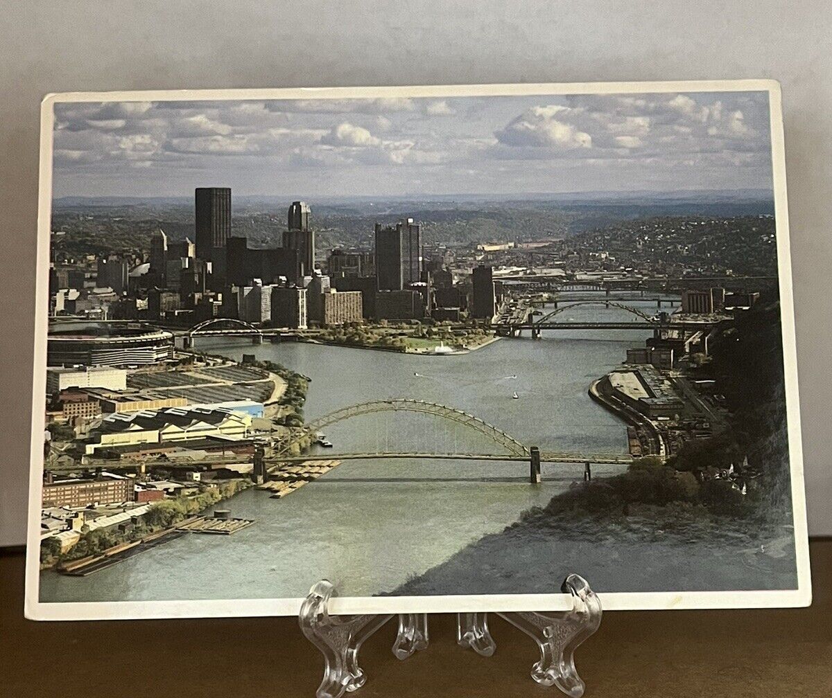Vintage 1980’s Pittsburgh, Pennsylvania City Of Bridges Postcard (UnPosted)