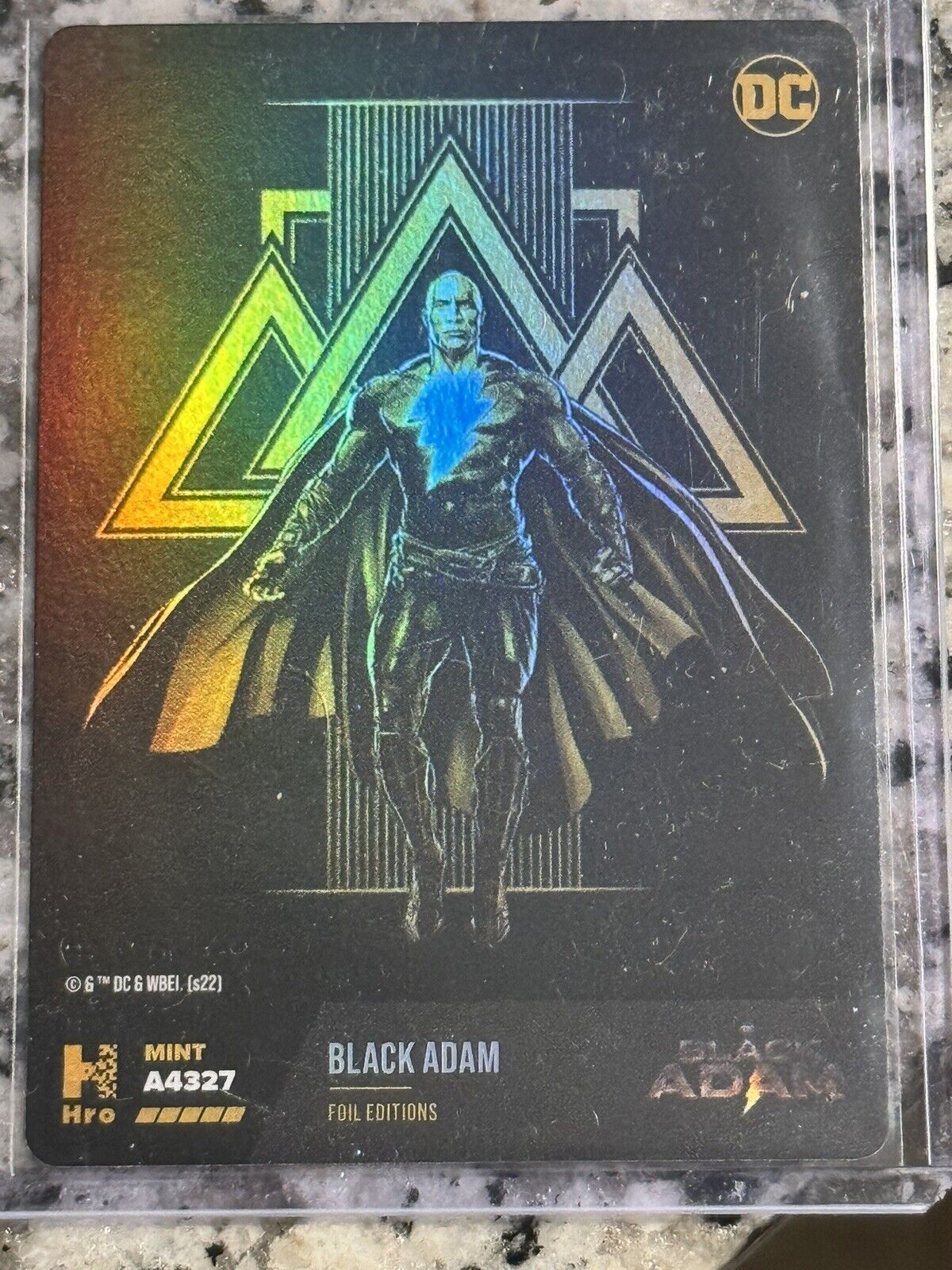 DC Hybrid Trading Card Black Adam Foil Chapter 2 BLACK ADAM LOW Mint A1363