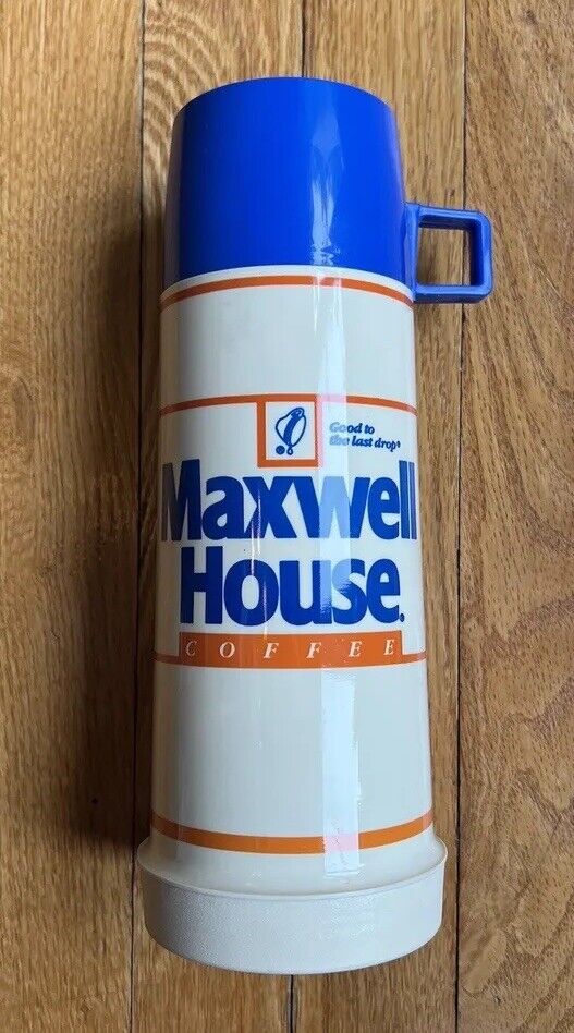 Vintage Maxwell House Coffee Thermos King Seeley Thermos Co Pint Size 9.5\