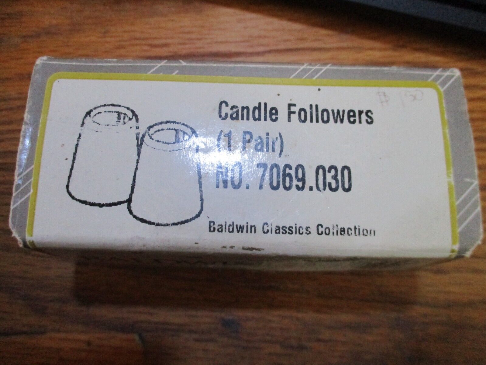 Baldwin Brass Vintage Candle Followers Chasers NIB #7069.030 New In Box One Pair