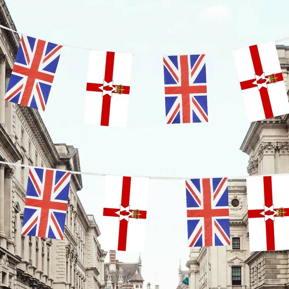12th July Northern Ireland & Union Jack Fabric Flags Bunting Fast & Free Post