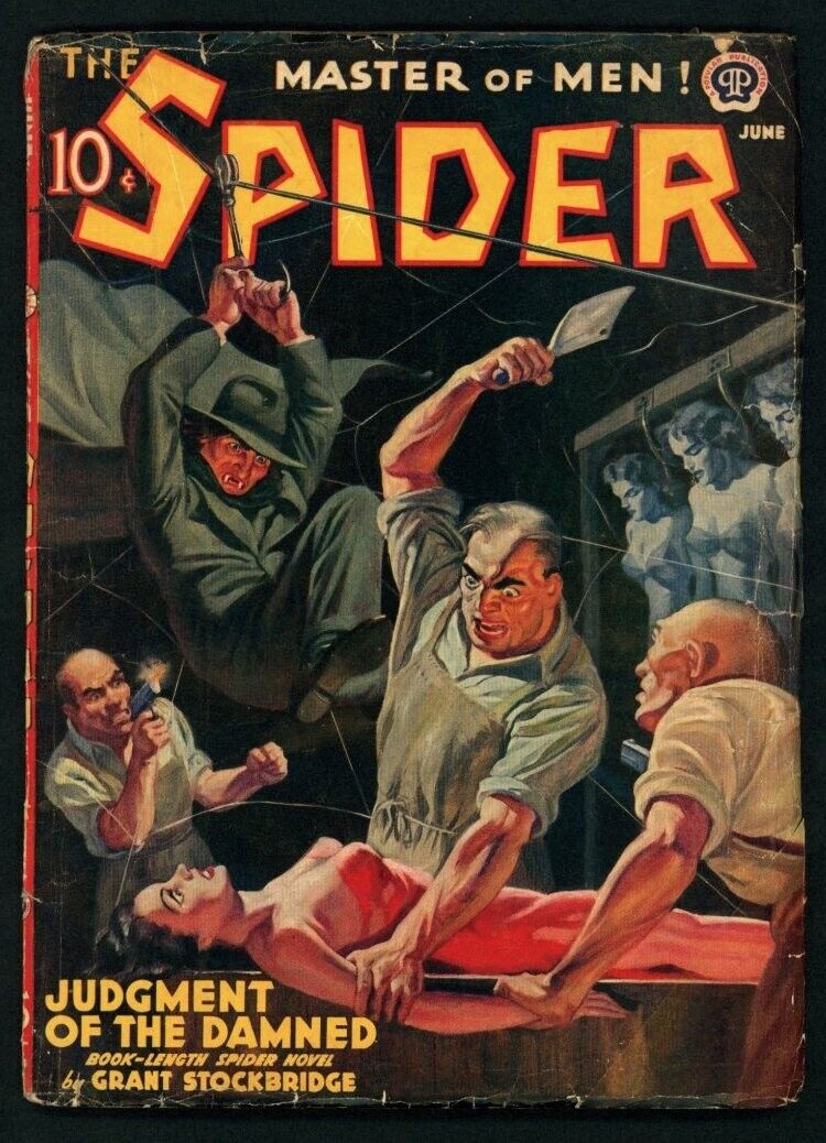 The SPIDER June 1940  VG     pulp    Classic butcher cover.