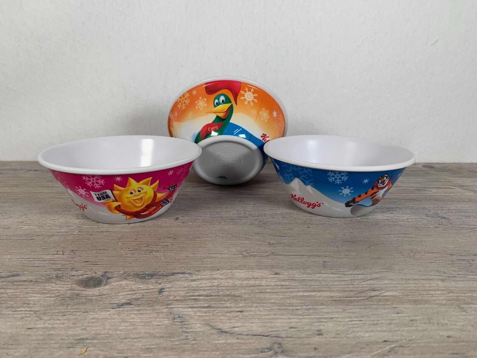 Kellogg\'s 2014 Olympics 3 Pre Owned Cereal Bowls