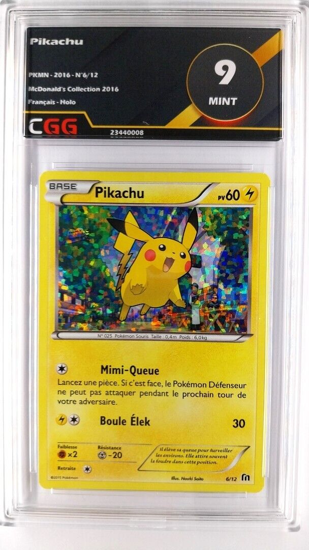 2016 Pikachu CGG 9 Mint McDonald\'s Collection 6/12 23440008