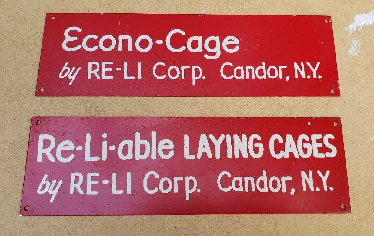 Vintage Metal Signs Candor NY Farm RE-LI Corp Advertising Farming Agriculture