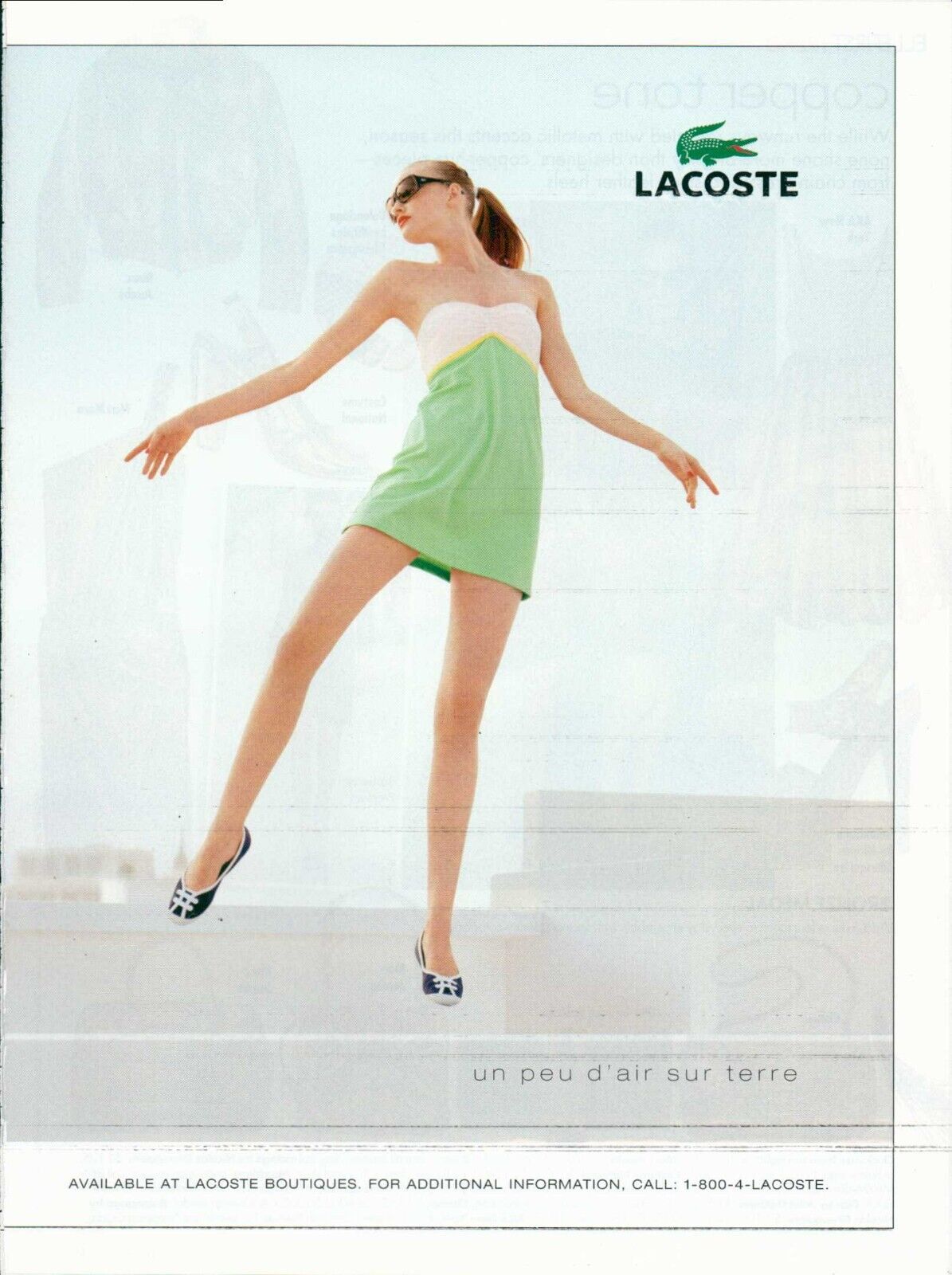 LACOSTE Footwear Magazine Print Ad Advert long legs high heels shoes 2007