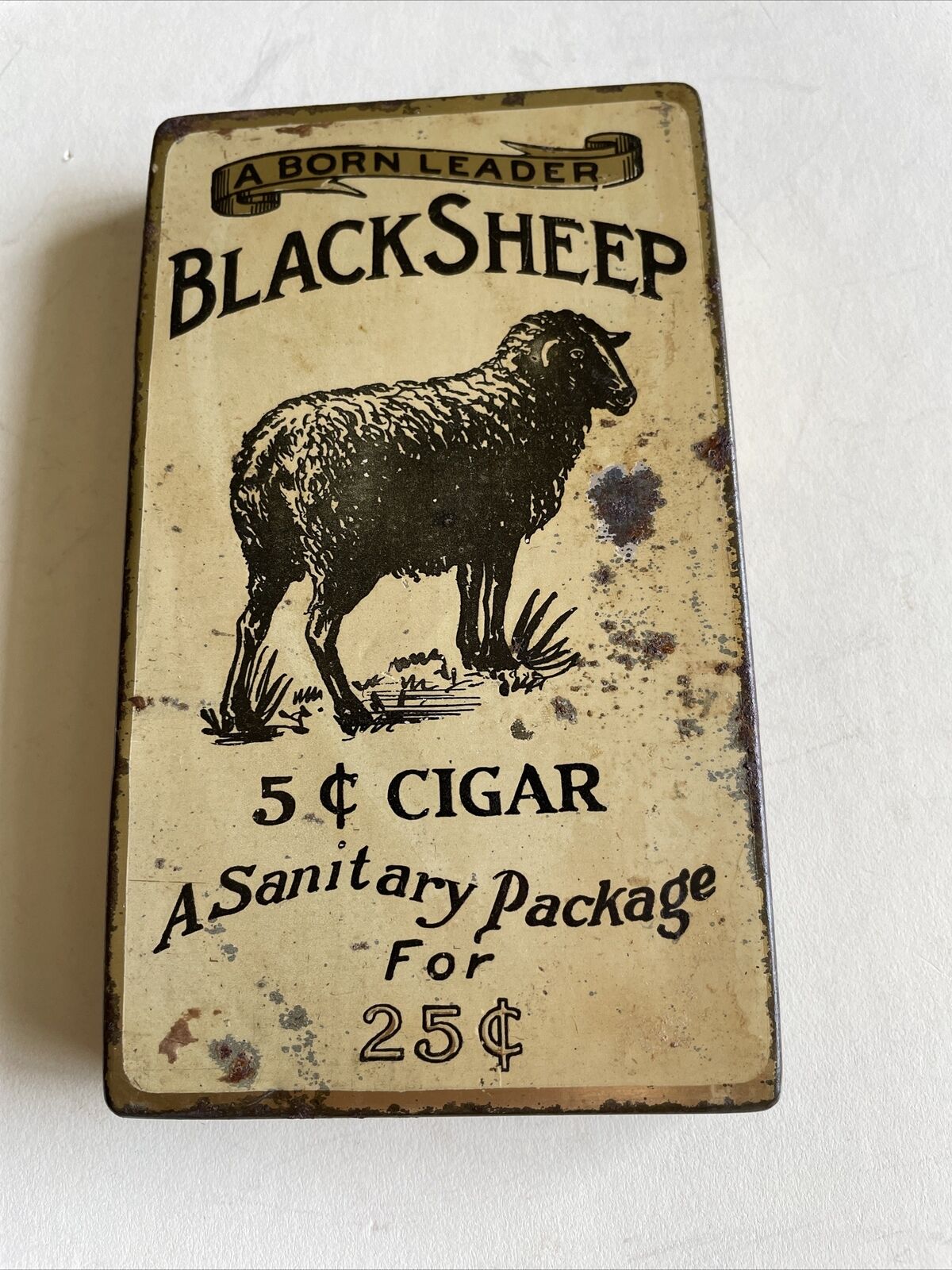 Vintage Cigar Tin Black Sheep Rare