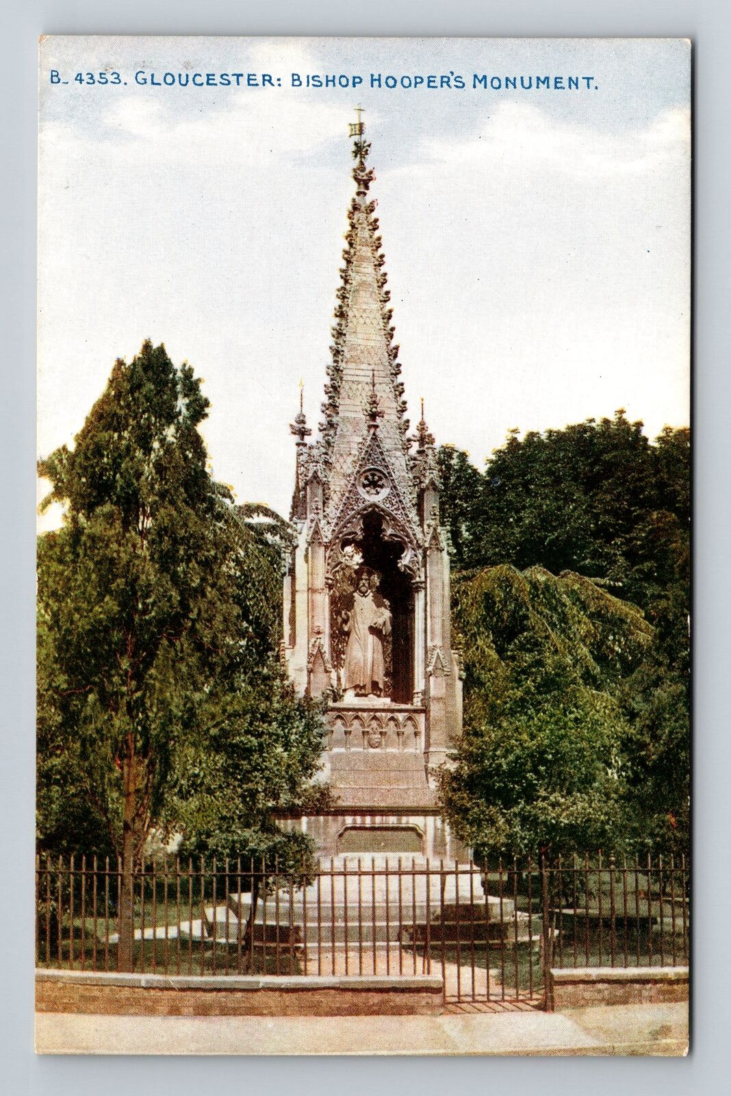 Gloucester-England, Bishop Hooper\'s Monument, Vintage Postcard