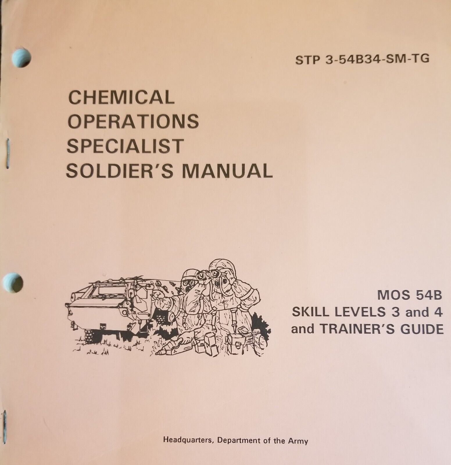 STP 3-54B34-SM-TG Chemical Operations Specialist Soldier\'s Manual MOS 54B Lev3&4