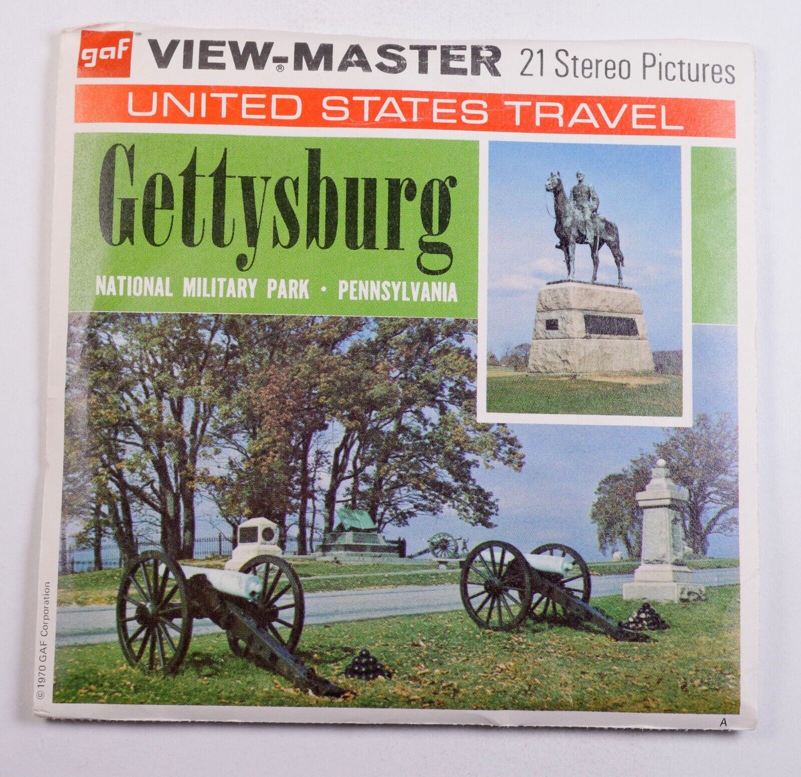View-Master Gettysburg National Military Park Pennsylvania - 3 reel packet A636