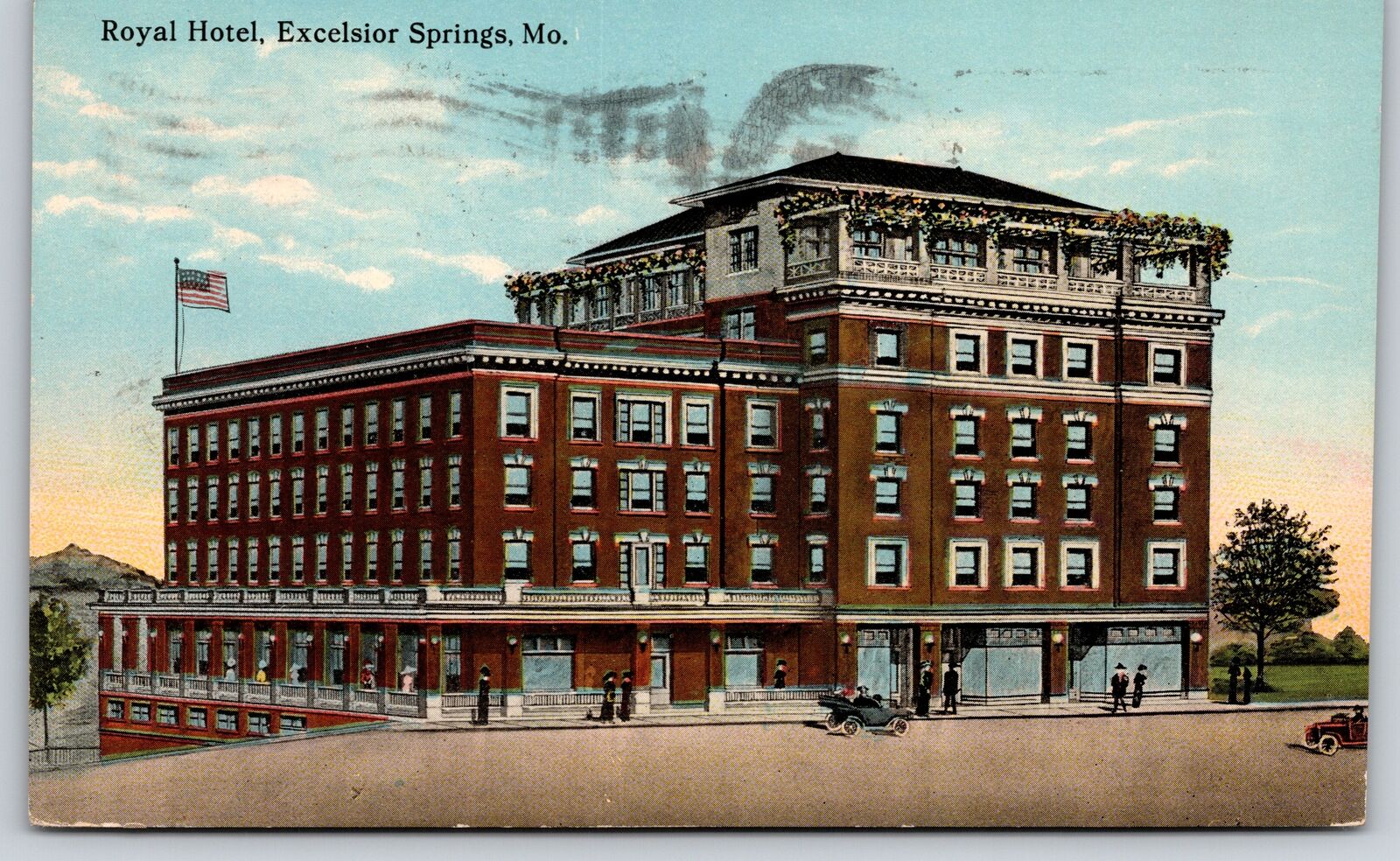 Excelsior Springs Missouri~Royal Hotel~Vintage Postcard