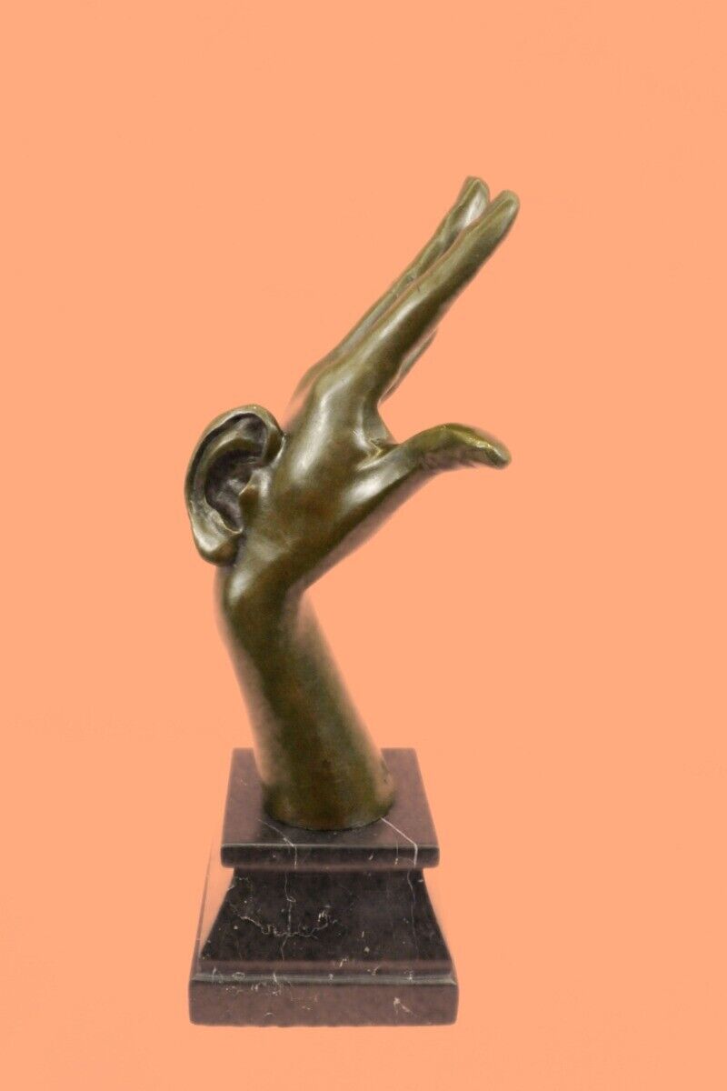 Modern Art Sculpture Original Hand with Large Ear Abstract Bronze Sculpture DEAL