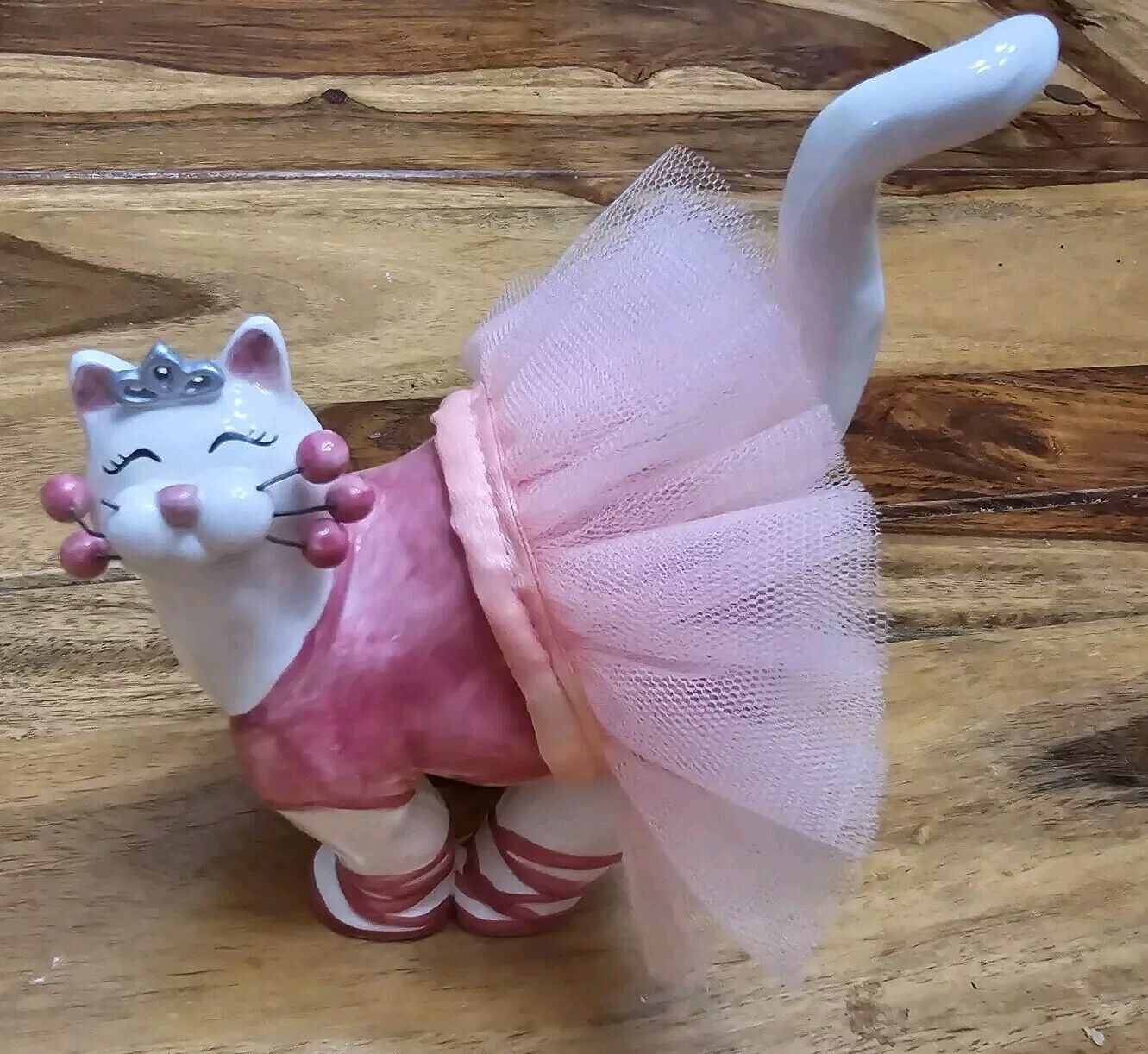 Whimsiclay Amy Lacombe Ballerina Cat Figurine READ
