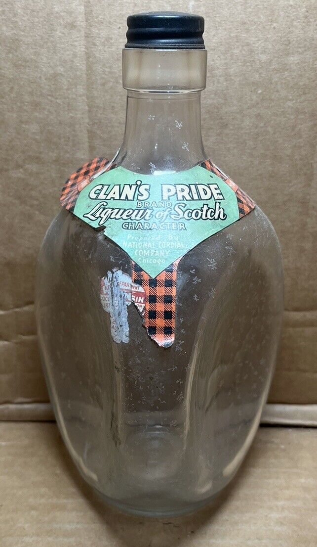 Vintage Clans Pride Scotch Bottle *empty