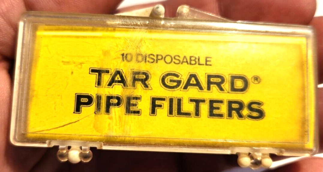9 Disposable Tar Gard plastic Pipe Filters in plastic case Smoking