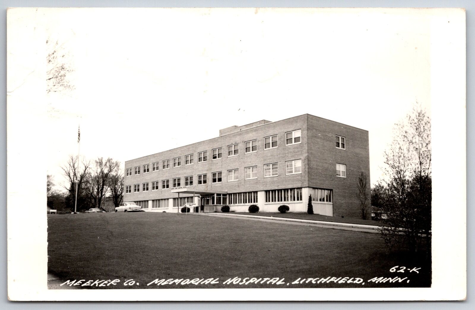 Litchfield Minnesota~Meeker County Memorial Hospital~Real Photo~1963 RPPC