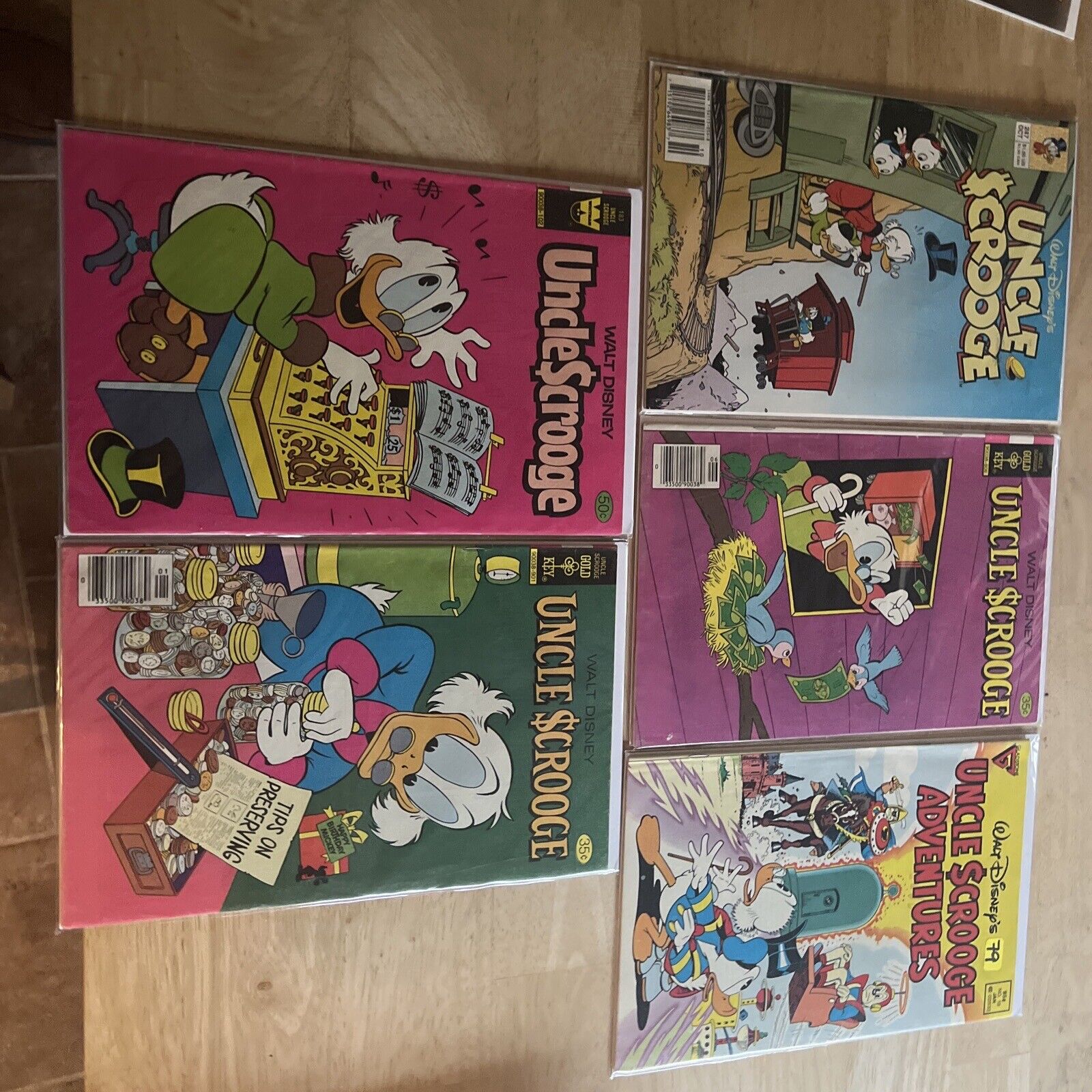 Lot Of 5 Walt Disney’s Uncle Scrooge) Comics #19,257,,153,183,160