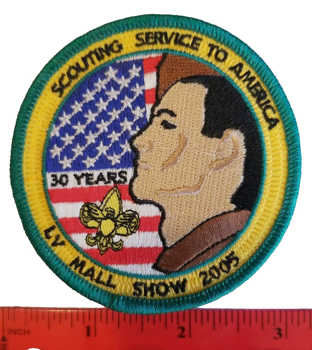 2005 BSA Patch 30 Years Service To America LV Mall Show Boy Scout Round Vintage