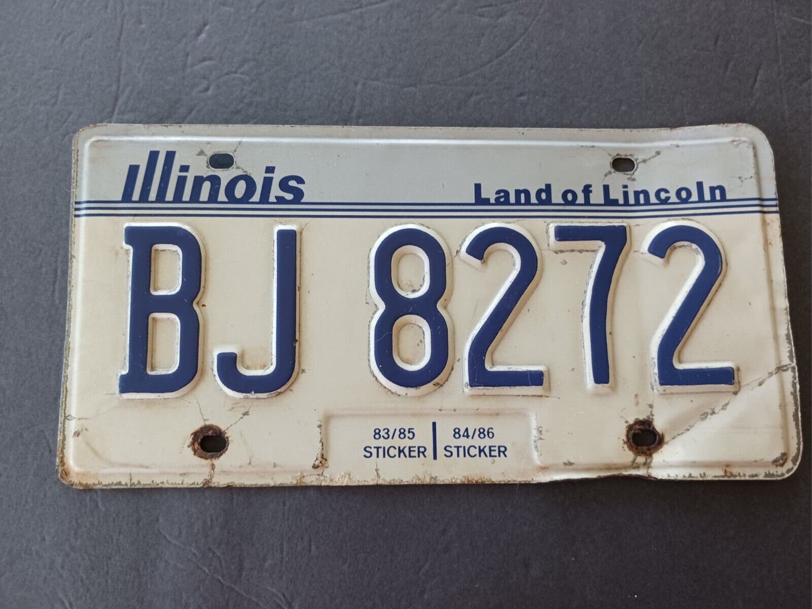 1998 Illinois License Plate BJ 8272