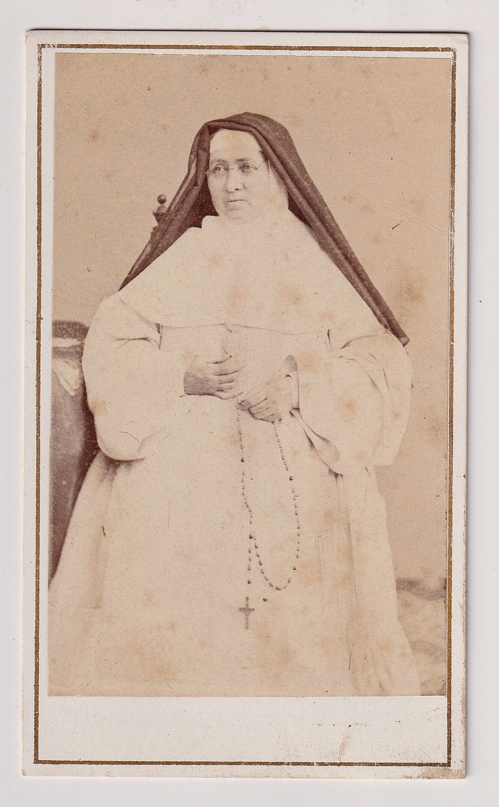 Anonymous CDV c.1870 - A Religious - Vintage Albumen Print