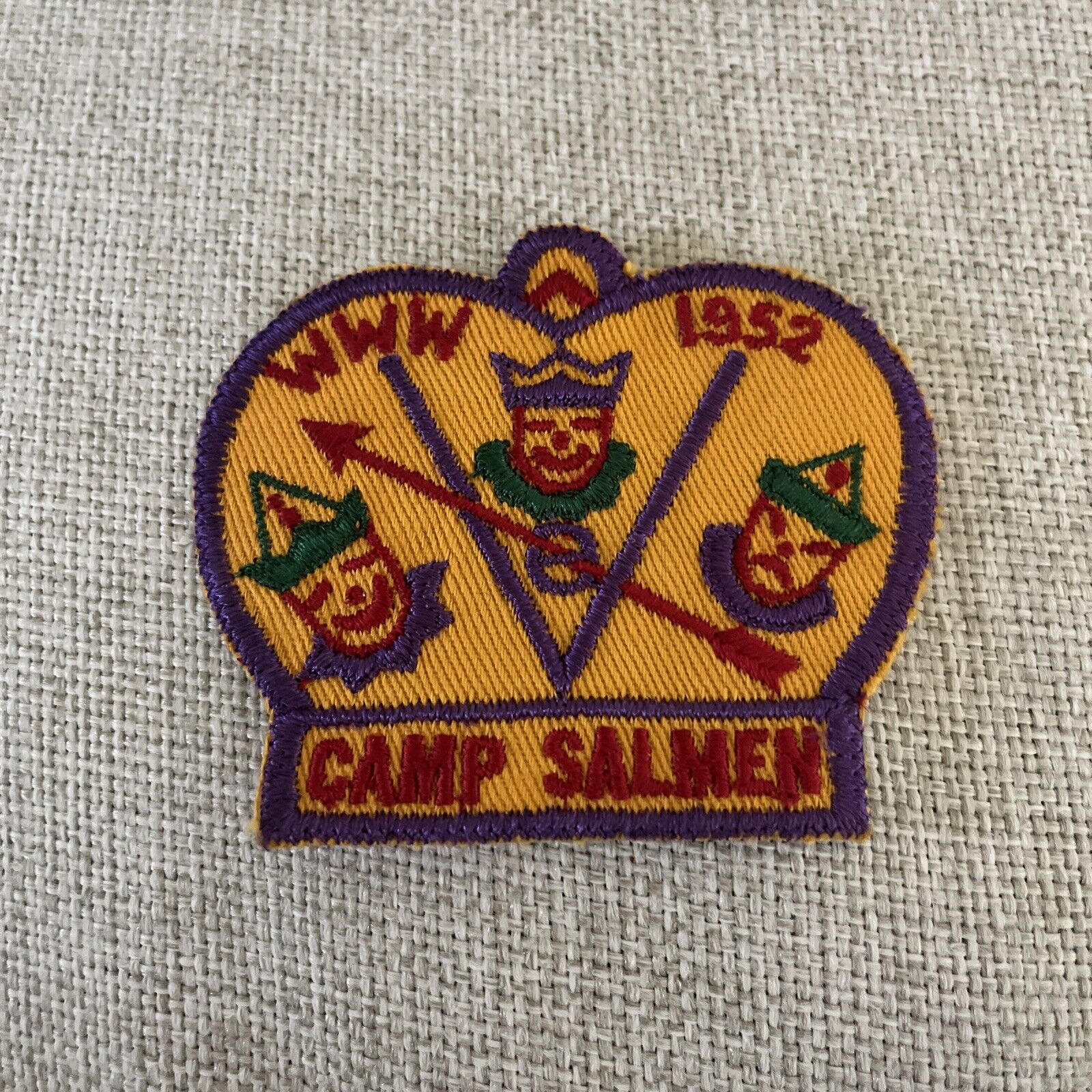 1952 BSA Boy Scout OA Order Of The Arrow Camp Salmen V-E 5-E Conclave Patch
