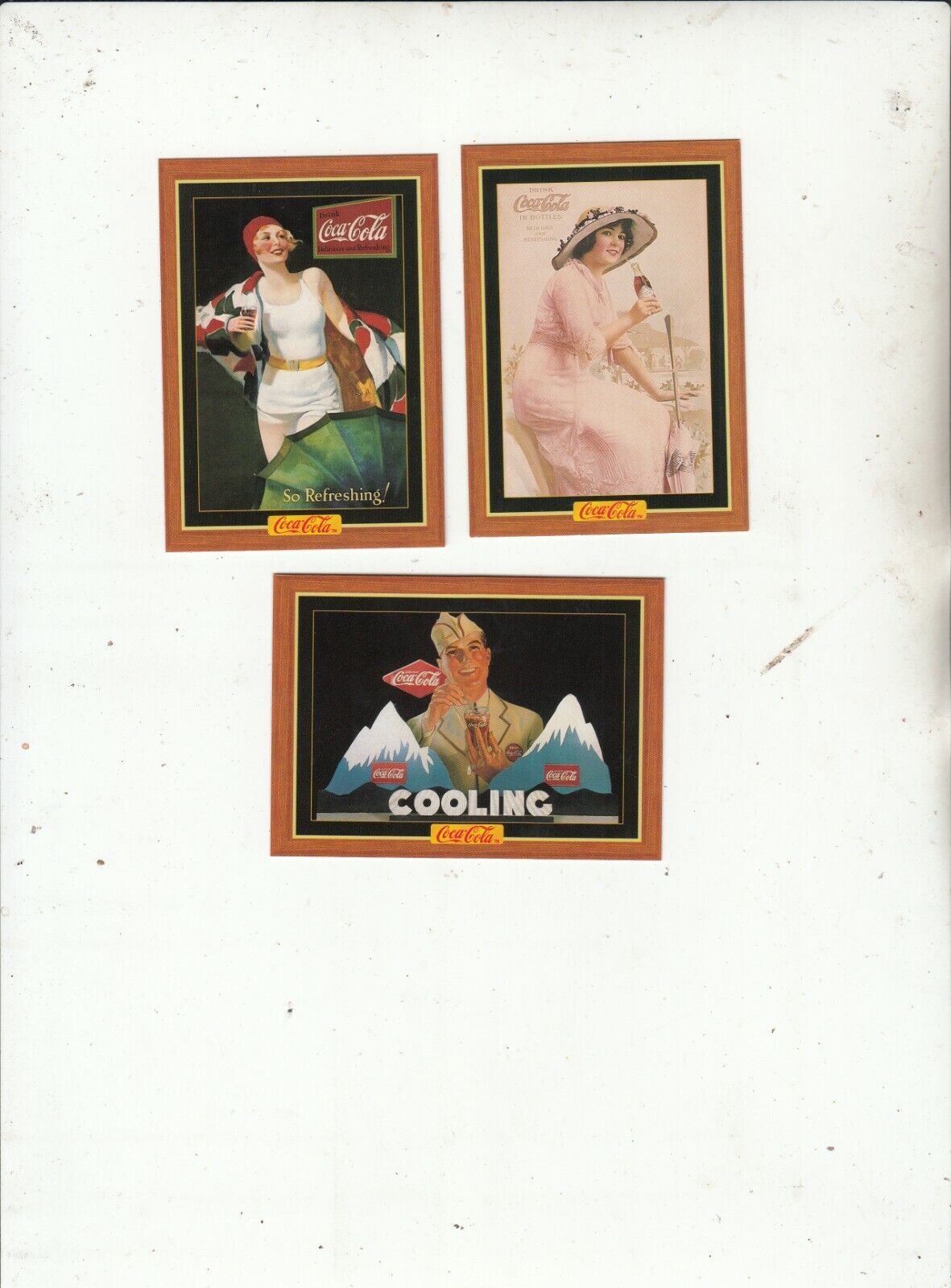 Rare-The Coca Cola Collection-Series 4-1995 Cards-[No 349,350,351]-L2966-3 Card