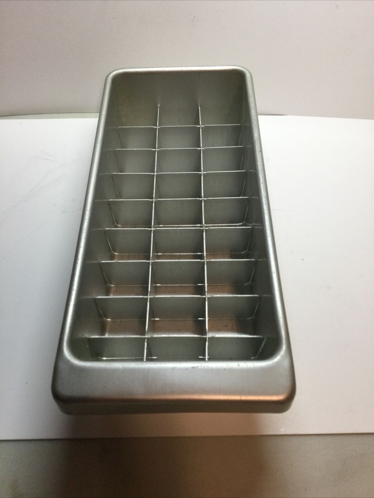Large Vintage Aluminum Ice Maker Tray 27 Cubes