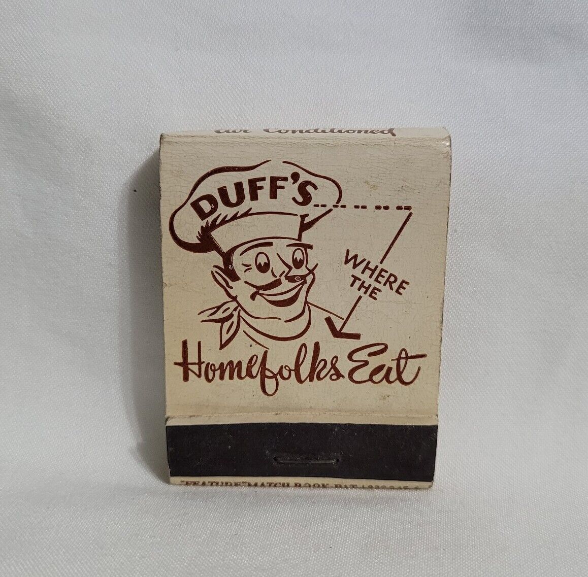 Vintage Duff\'s Diner Restaurant Full Feature Matchbook Winchester VA Advertising
