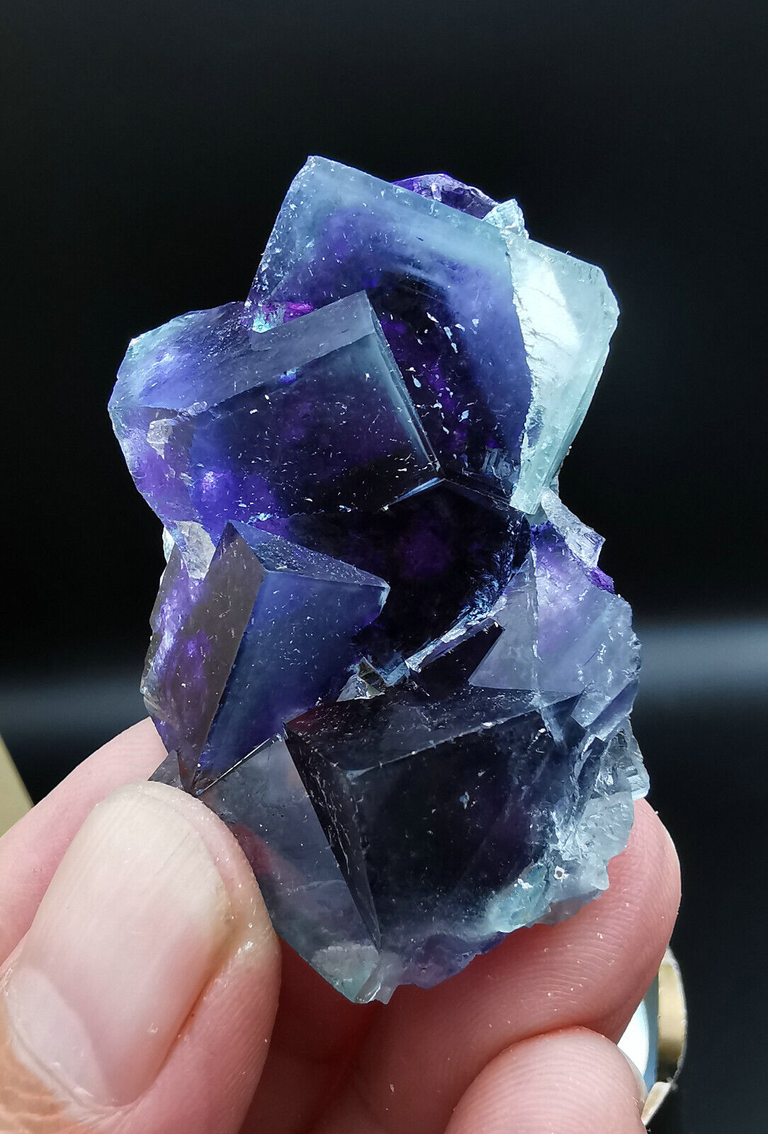 49g Natural Green, Purple Fluorite Crystal Mineral Specimen/Inner Mongolia