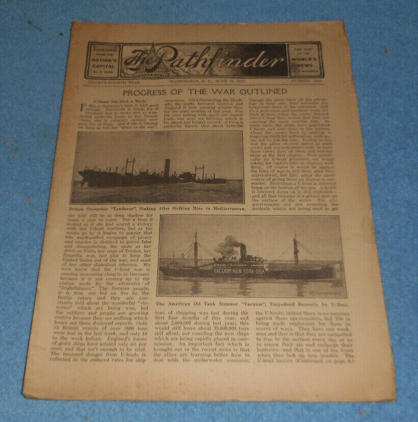 The Pathfinder Newspaper #1224 June 16 1917 Progress Of World War I WWI