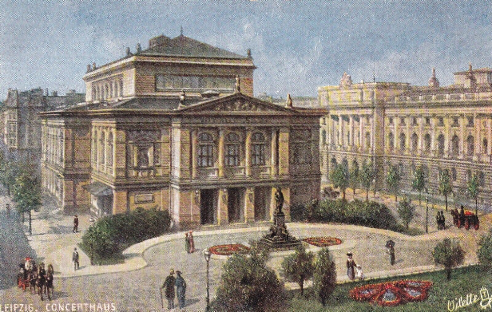 Concert Hall Leipzig Saxony Germany Tuck's Postcard 1910's