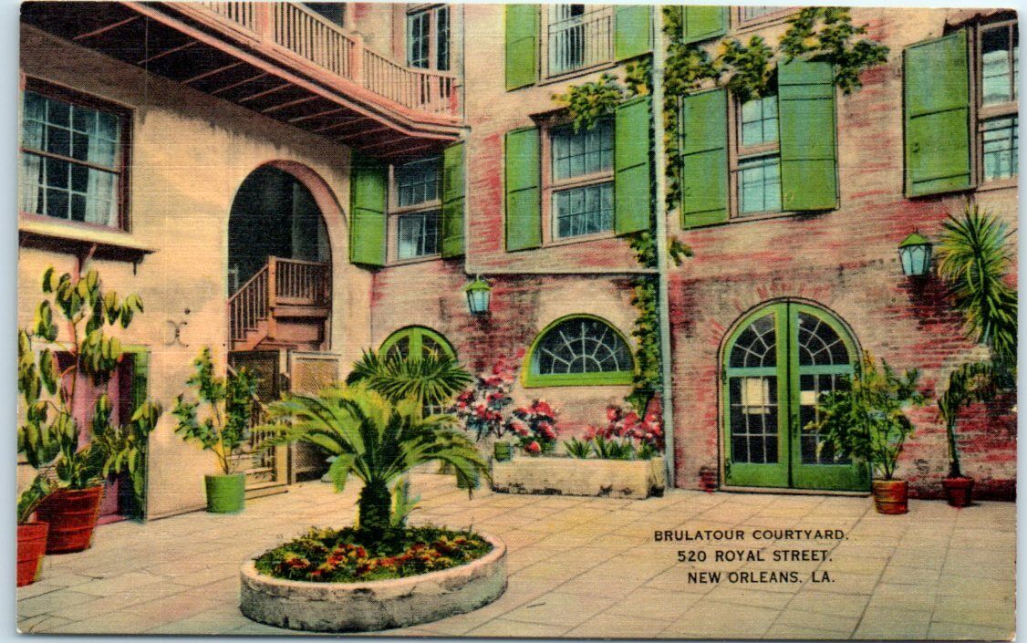 Postcard - Brulatour Courtyard, 520 Royal Street, New Orleans, Louisiana