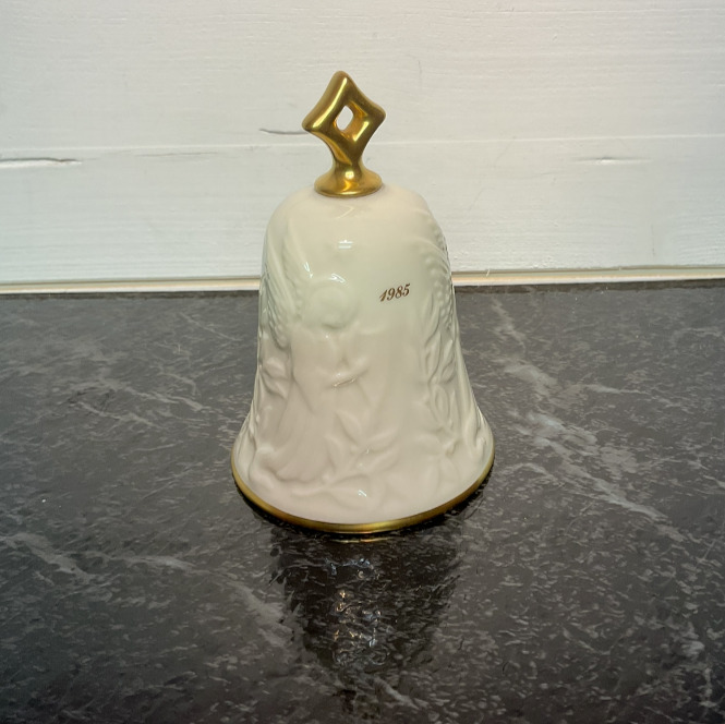 Vintage - Lenox - 1985 Christmas Bell Ornament - Gold Trimmed