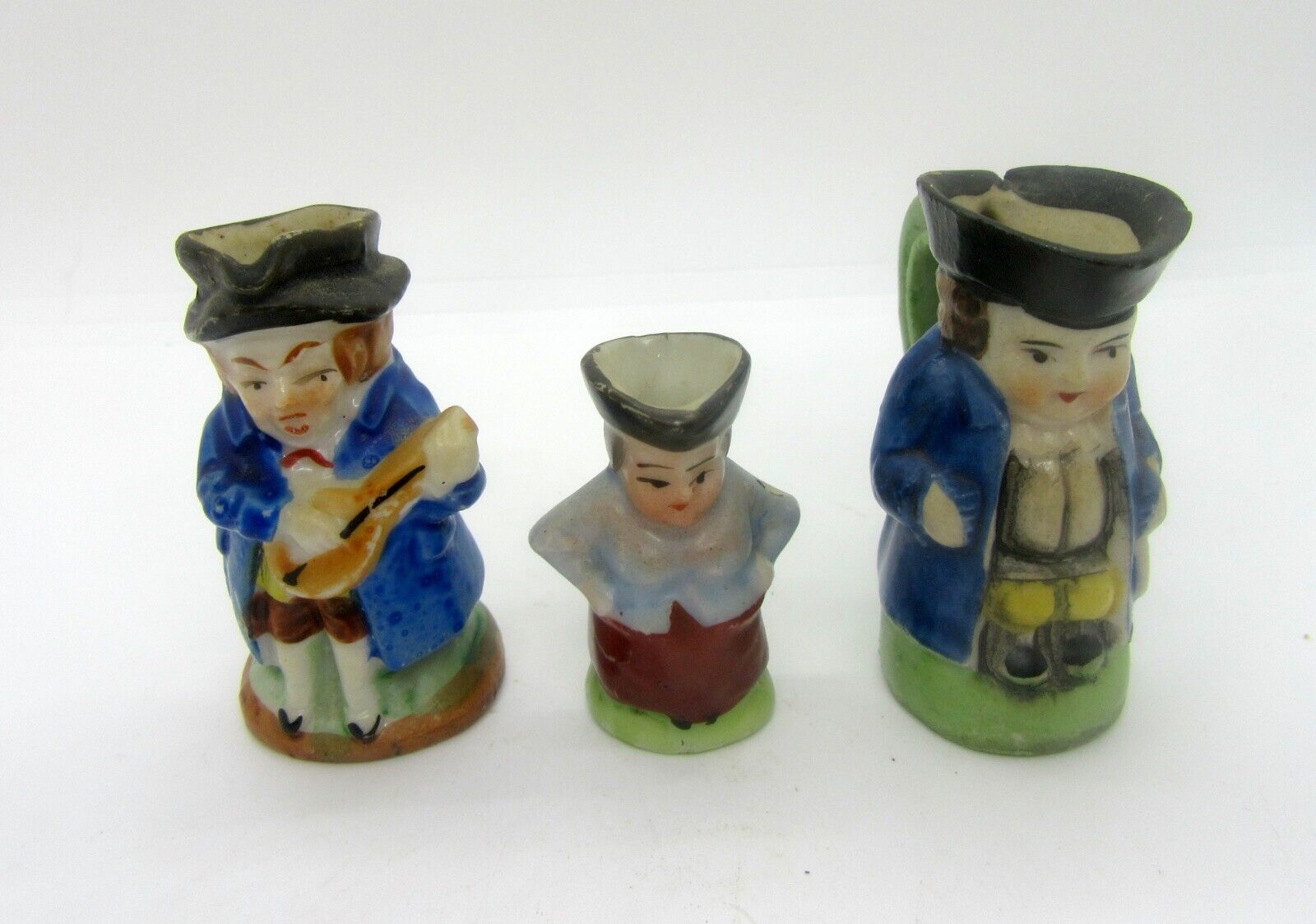 Lot of 3 Vintage Japan Toby  Mini Pitcher Figurines