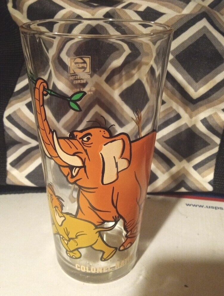 Vtg. Colonel Hathi Pepsi Collector Glass Disney\'s The Jungle Book Mowgli 1970\'s