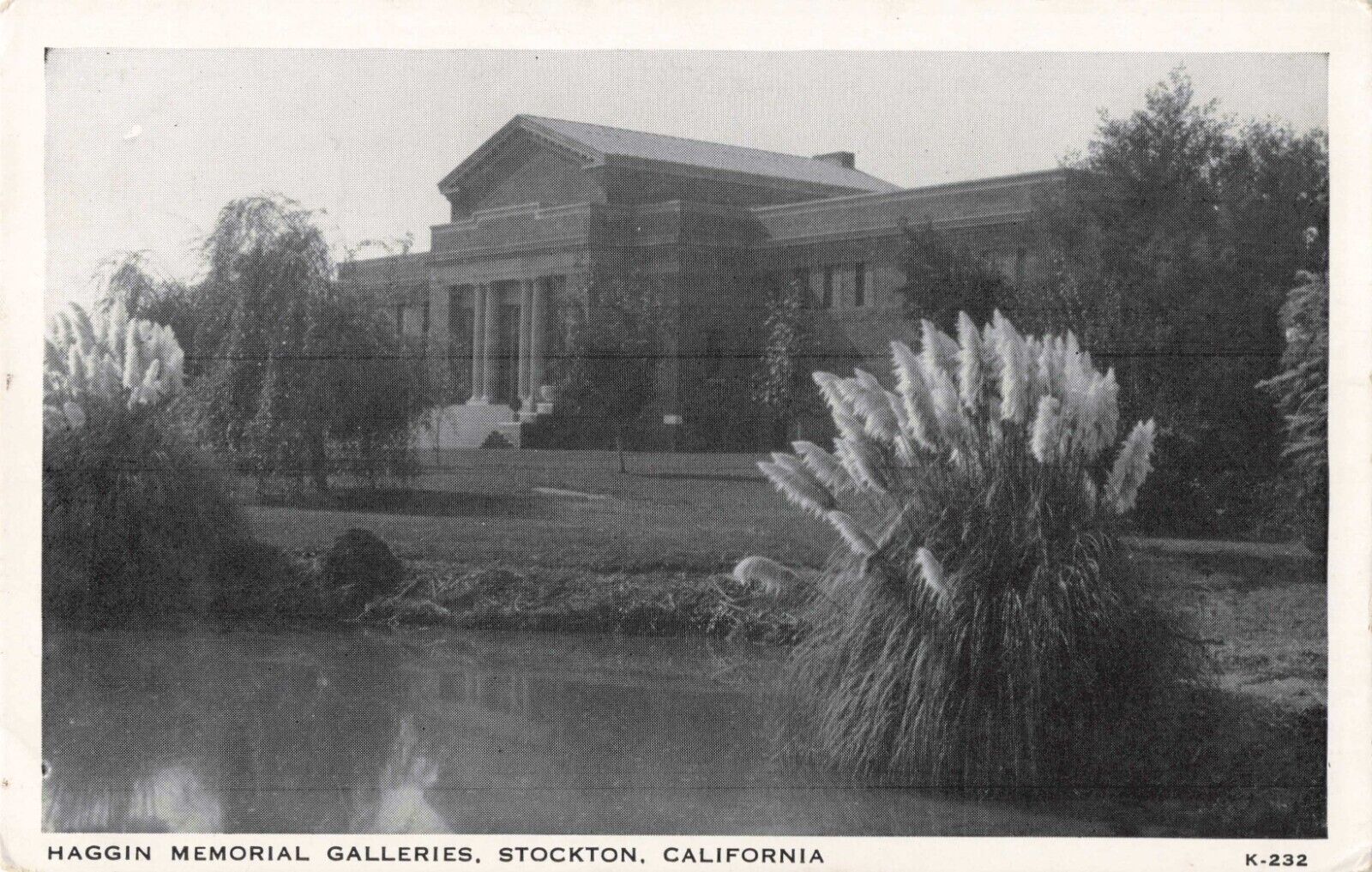 Stockton CA California, Haggin Memorial Galleries, Vintage Postcard