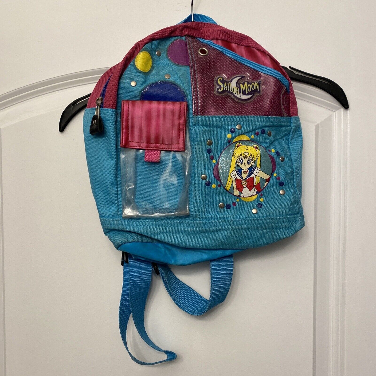 Vintage 2000 Y2K Sailor Moon Pink & Blue Backpack Rare Collectible Anime Cosplay