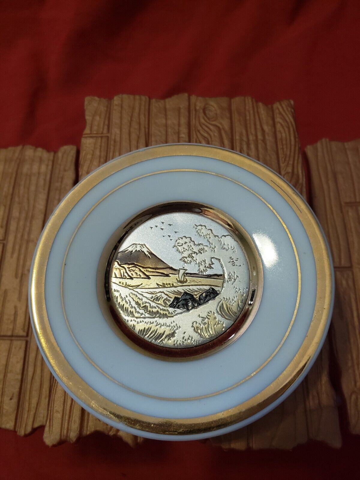 Vintage Small Decorative Plate Of Japanese Scene