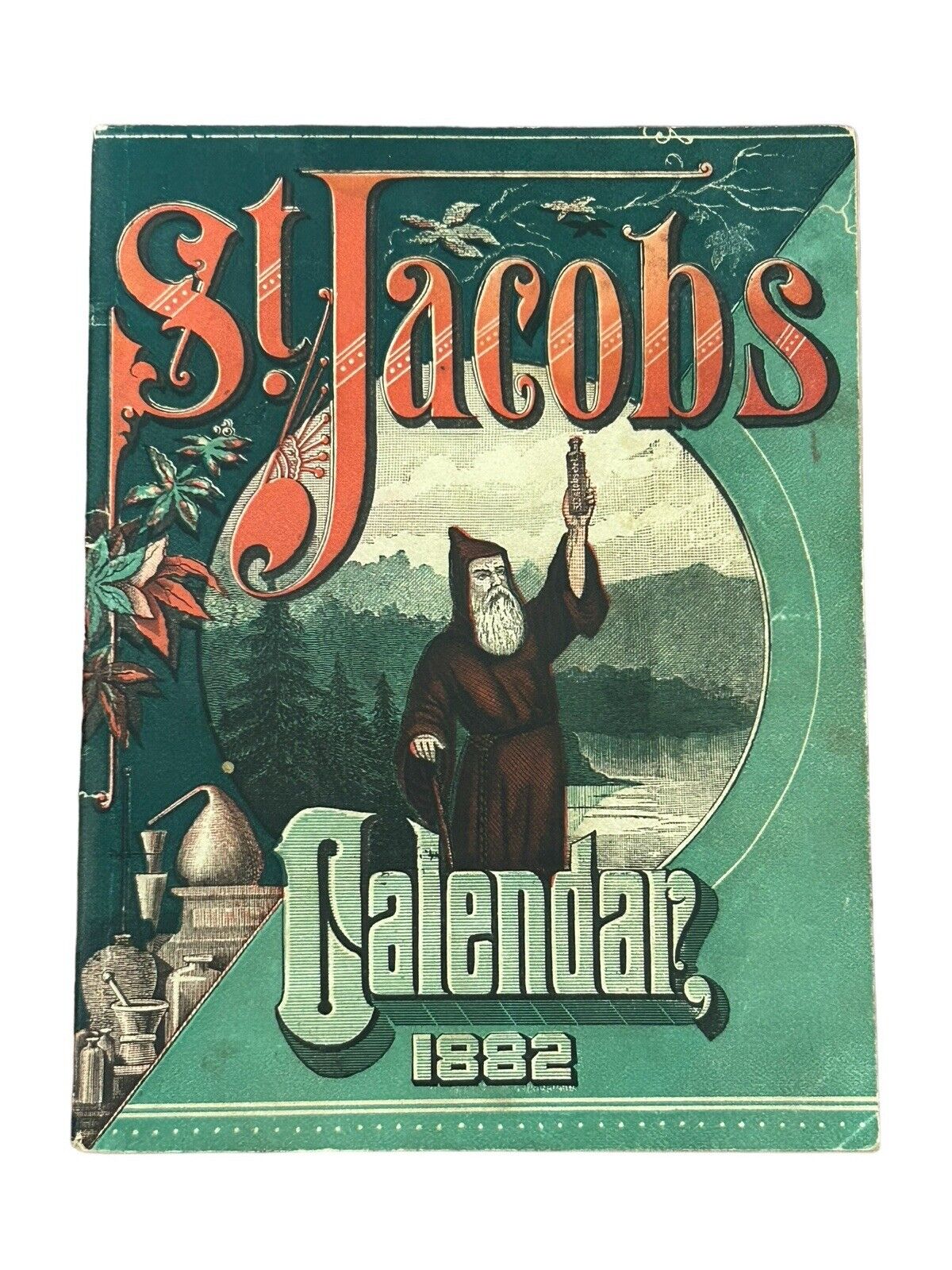 1882 St Jacobs Oil Calendar Booklet Ephemera C D Downs Williamsport CPFA