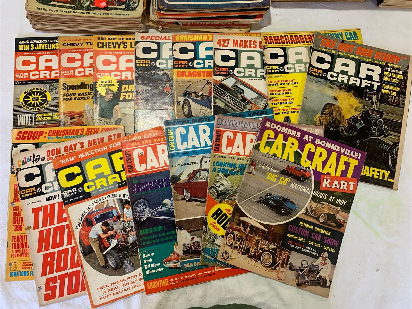Vintage Car Craft Magazine Lot Of 15 1961, 1964-68 SEE SHIPPING NOTE